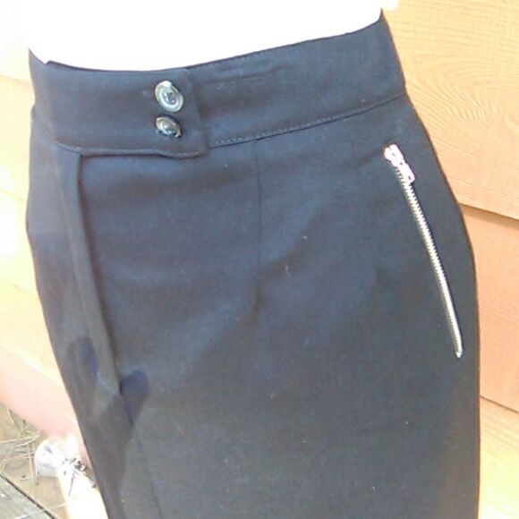 NWOT harve' benard Black Wool Skirt - Picture 3 of 10